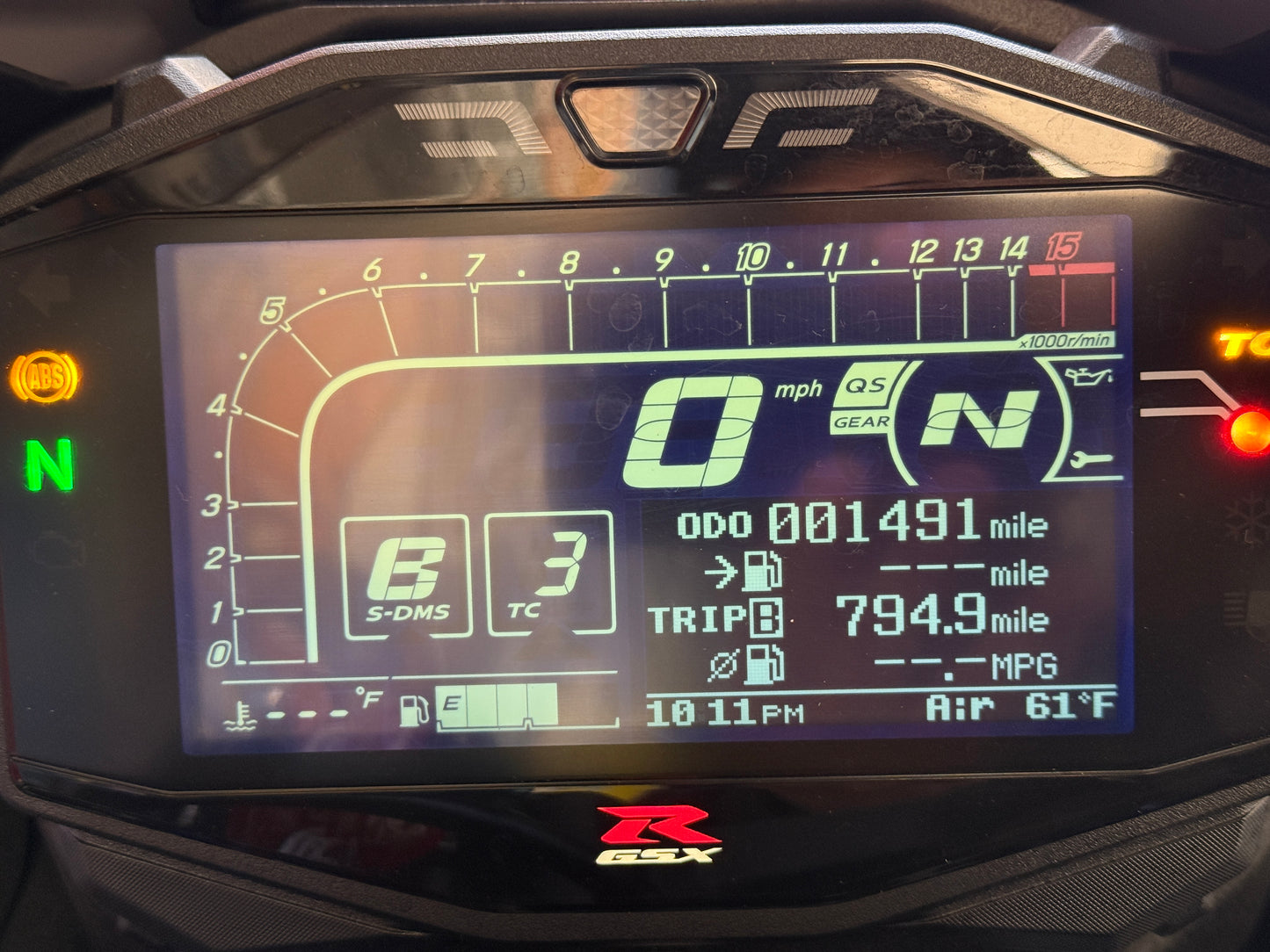 2018 SUZUKI GSXR 1000R WHITE BLIZZARD PEARL