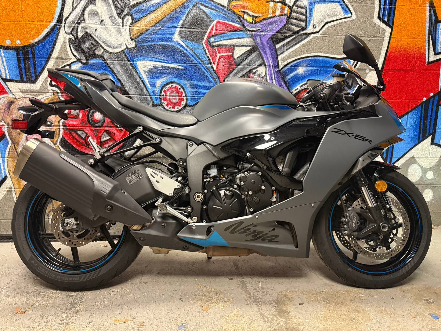 2025 Kawasaki Ninja ZX6R Matte Grey and Blue
